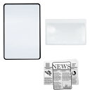 【送料無料】拡大シート 拡大鏡 手持ちルーペ 虫眼鏡 2個入 読書用 3倍拡大 カードルーペ 超薄型 読書ルーペ 軽量 見やすい 携帯便利 新聞 読書用