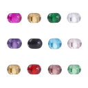 【送料無料】Beadthoven 約200個 穴5mm ミックスカラー 透明 大穴ビーズ ガラスビーズ カラフル とんぼ玉 ロンデル ヨーロピアンビーズ ランプワークビーズ アクセサリーパーツ ジュエリー用 DIY ハンドメイド 手芸材料 手作り素材 14x8.5~10mm