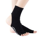 【送料無料】BozyBOee ピュアコットン ヨガソックス ショートソックス レディース かかとオープン 指なし 5本指ソックス ピラティスソックス ジムソック...