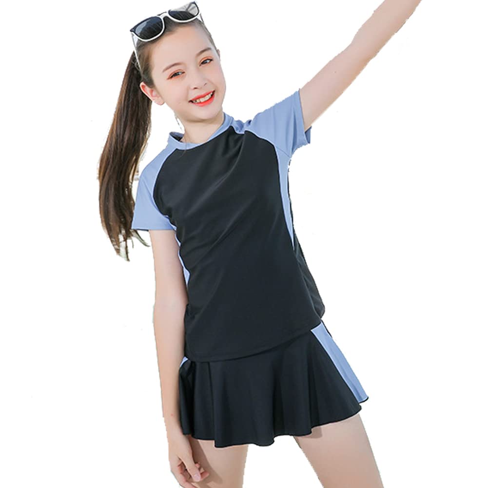 【送料無料】[AILITI] 水着 キッズ 女の子 2点セット セパレート 水着 小学生 子供 ジュニア ガールズ ..