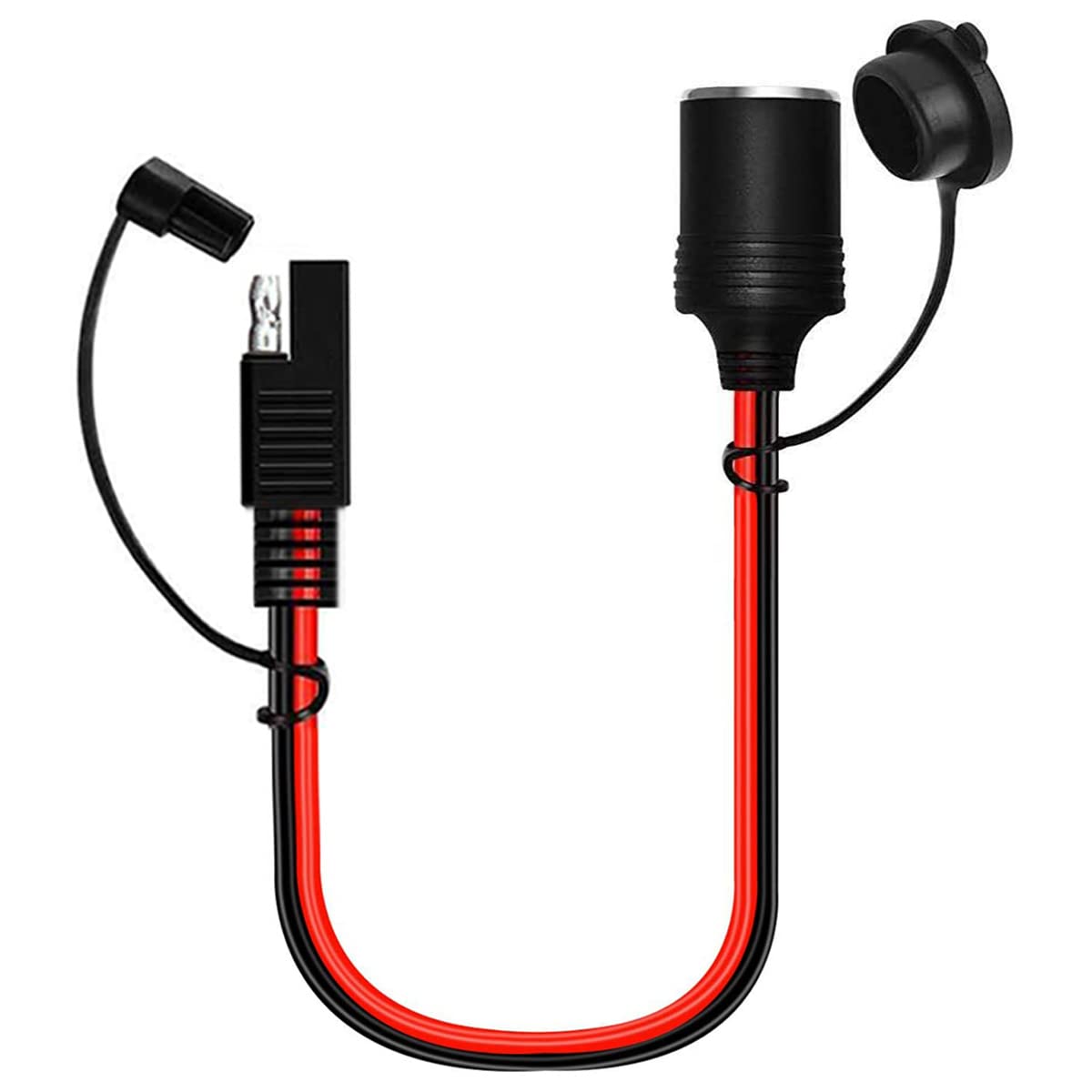 【送料無料】Liwinting SAEシガレットライターソケットSAEからメスのシガレットライターケーブル 14AWGカーチャージャー、シガレットライターからSAEケーブル 30cm