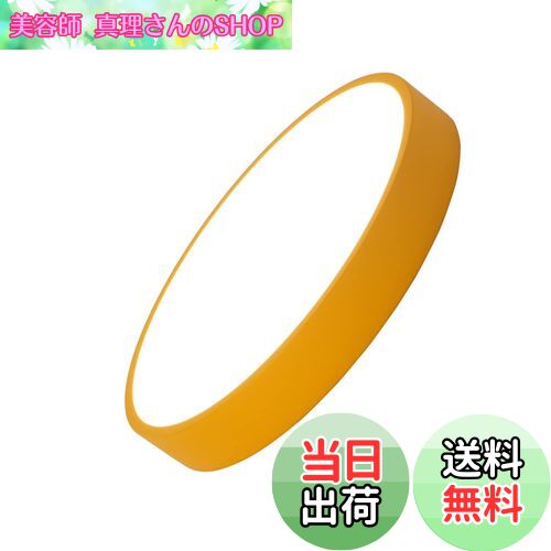 【送料無料】シーリングライト led 30W 4~6畳用 昼光色(6000k) 薄型 小型 おしゃれ 天井照明 器具 引っ掛け式 和室 北欧 簡単 寝室 玄関 門灯 廊下 リビング 台所用 簡単取付 省エネ LEDライト PSE認証済み Herischen (イエロー)