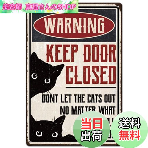 【送料無料】SUPERDANT 黒猫リキの看板 アメリカン雑貨 ねこ金属標識 レトロの看板 ビンテージ金属看板..