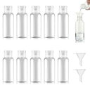 【送料無料】PAVIKE トラベルボトル 小分けボトル 旅行【30ml 12個セット】小分け容器 持ち運び 透明 旅行用ボトル 漏れ防しデザイン 小型ファンネル2本付き 出張、旅行、キャンプ用詰め替えボトル
