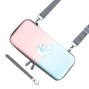 【送料無料】HIGHAWK Switch収納 Nintendo Switch用ケース ショルダー 保護 カバー 防水 猫肉球 可愛い 防塵 耐衝撃 ニンテンドー用 任天堂スイッチ カード収納(Switch専用・ブルーピンクのグラデーション)