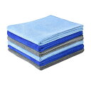 【送料無料】AutoGo マイクロファイバークロス 洗車タオル 吸水 速乾 60CM*40CM 中判 3色【6枚入】