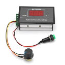 【送料無料】Walfront DC 6~60V 12V 24V 36V 48V 30A PWM DCモータ速度コントローラ(PWM)速度調整可能無段変速機レギュレータ 始動停止スイッチ 付き モータ速度コントローラ dc48v スピードコントローラー PWM DCモータースピードコントローラ6-60V 無限に可変速度ス