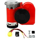 【送料無料】8MILELAKE エアホーン スーパー大声で 12V 125dB オートバイ コンパクト カタツムリ トラックカーオートバイ用の自動車用リレー電気...