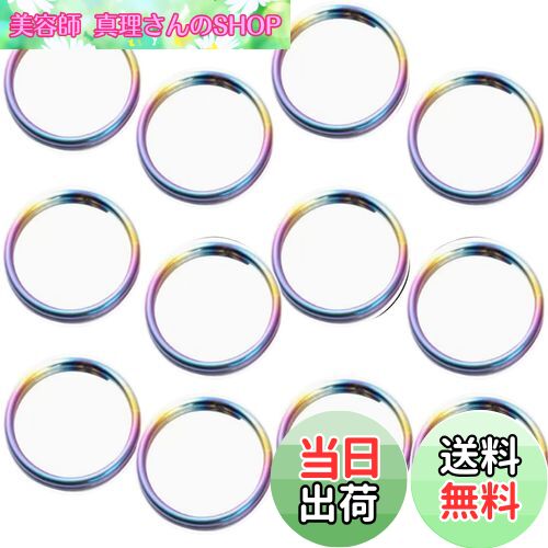 【送料無料】[GEJ-Tech] チタン リング キーホルダー キーリング 小さい 二重リング 丸押 キーフック ..