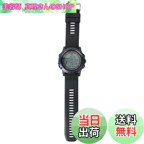 【送料無料】LIOOBO 腕時計 デジタル 多機能 スポーツウォッチ サッカー審判用腕時計 おしゃれ メンズ時計 ストップウォッチ 見やすい クロノグラフ腕時計 ブラック