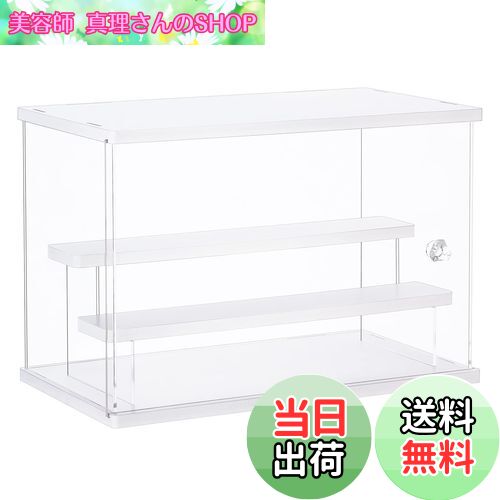 【送料無料】AMEITECH 障子式 フィギュア ケース 引き戸式コレクションケース uvカットアクリル製 プラモデル 飾り用 手袋&クロス付き 大型 アクリル製 2段ステージ 透明