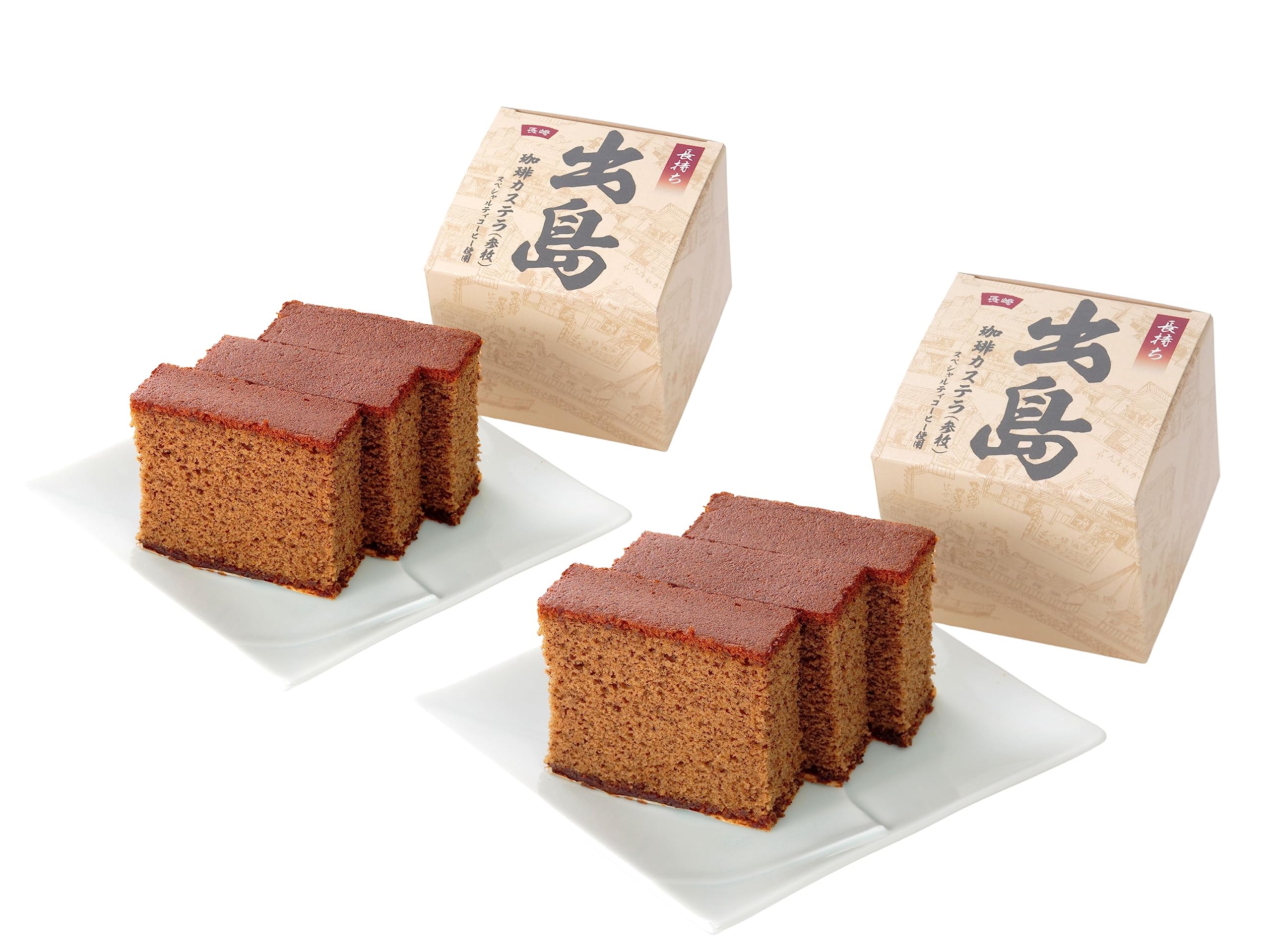商品情報商品の説明商品紹介 バリスタ監修の珈琲カステラ 5つのこだわり！ 【こだわりその1　カステラの製法】 伝統的な長崎カステラの製法を用い、職人が製造しています。 【こだわりその2　コーヒー豆】 バリスタが厳選を重ねたコーヒー豆（＝スペシャルティコーヒー）を徹底的に微粉化し使用しています。 【こだわりその3　鮮度】 コーヒー豆が酸化しないよう、焙煎から3日以内の豆を使用しています。 【こだわりその4　商品名・パッケージ】 商品名の「出島」は、コーヒーの起源を強調しています。 パッケージデザインに関してはATTICが所有する13枚しか現存していない寛永年間の「出島」の古版画（※）を使用しています。（版木は長崎県立博物館に展示）。 【こだわりその5　味】 コーヒー風味ではなくコーヒー味。苦味の中にも甘さを、甘さのなかにも苦味を絶妙な配合で実現しました。 珈琲好きのあなたにぜひ試していただきたい一品です。 ※珈琲の香りが強い商品のため、珈琲が苦手な方や小さなお子さまへの提供はお控えください。 原材料・成分 鶏卵、砂糖、小麦粉、水飴、コーヒー、乳製品、生乳、植物油脂、乳糖/トレハロース、安定剤（アルギン酸Na、CMC、増粘多糖類）、乳化剤、リン酸塩（K、Na）、香料、着色料（V.B2：大豆由来）主な仕様 長崎の伝統菓子カステラ長期保存珈琲豆使用三枚カット長崎発珈琲とカステラのコラボ