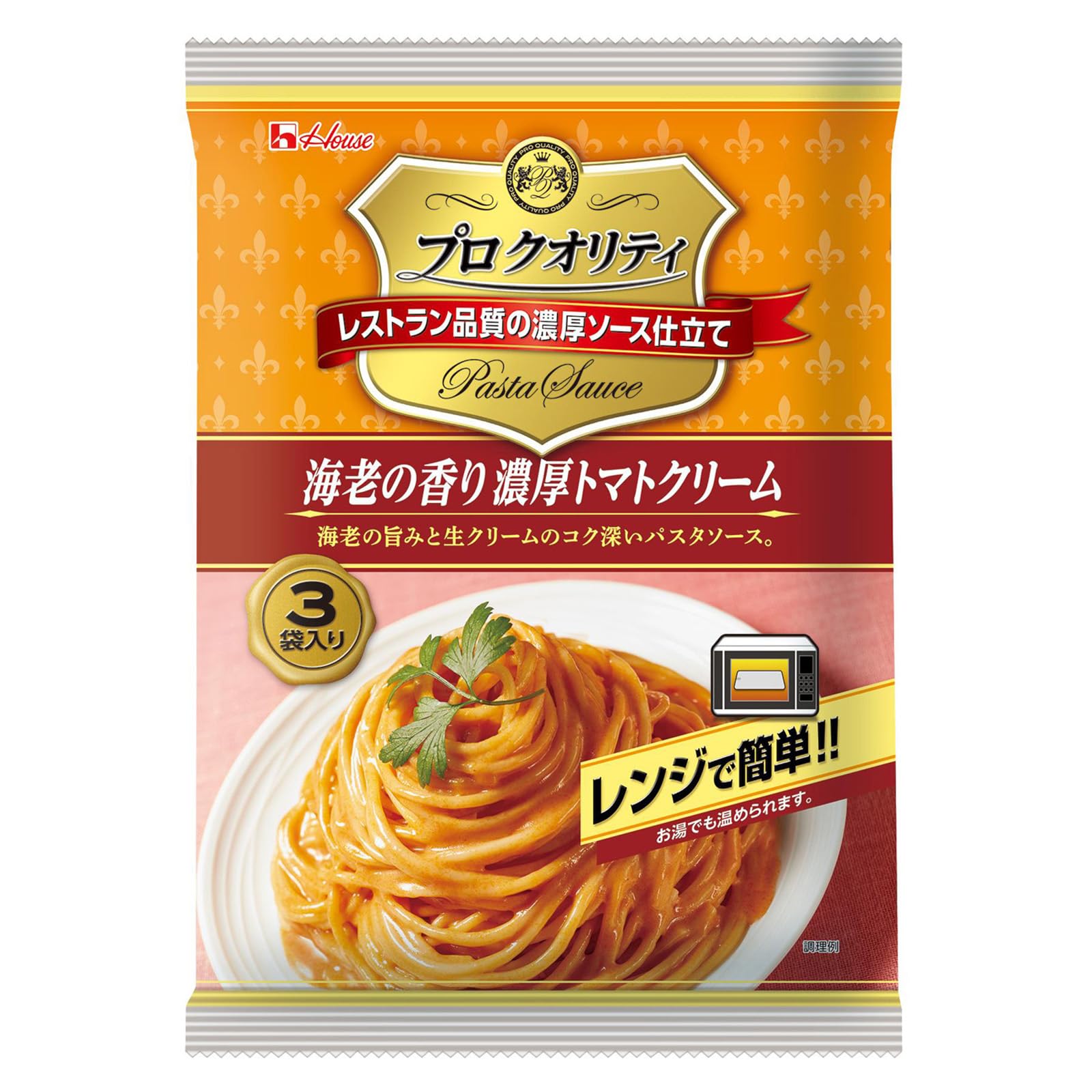 商品情報商品の説明商品紹介 しっかり煮込んだコク深く濃厚な味わいのパスタソースです。電子レンジ調理に対応したパウチなので、パウチのままレンジに入れるだけで簡単に調理することができます。ドリア等、パスタ以外のアレンジも楽しめます。 原材料・成分 牛脂豚脂混合油(国内製造)、トマトペースト、生クリーム、植物油脂クリーム、砂糖、香味油、小麦粉、ガーリックペースト、みそ、食塩、砂糖混合ぶどう糖果糖液糖、しょう油、ガーリックパウダー、えび風調味料、えびエキス、でんぷん、ビーフ風味調味料/調味料(アミノ酸等)、増粘剤(加工デンプン、キサンタンガム)、乳化剤、香料、酸化防止剤(ビタミンE)、(一部に乳成分・小麦・えび・大豆を含む)主な仕様 パスタソースアレルギー:乳成分・小麦・えび・大豆牛脂豚脂混合油(国内製造)、トマトペースト、生クリーム、植物油脂クリーム、砂糖、香味油、小麦粉、ガーリックペースト、みそ、食塩、砂糖混合ぶどう糖果糖液糖、しょう油、ガーリックパウダー、えび風調味料、えびエキス、でんぷん、ビーフ風味調味料/調味料(アミノ酸等)、増粘剤(加工デンプン、キサンタンガム)、乳化剤、香料、酸化防止剤(ビタミンE)、(一部に乳成分・小麦・えび・大豆を含む)栄養成分表示1人分(130g) エネルギー 214 kcal たんぱく質 2.4 g 脂質 16.7 g 炭水化物 13.6 g 食塩相当量 2.5 g