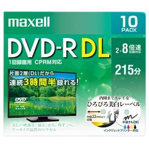蓝光光驱 - 【送料無料】マクセル(Maxell) DVD-R 録画用 録画用DVD-R DVD 10枚入 2層 長時間録画 3時間半 プラケース 2-8倍速 CPRM対応 グリーン購入法 適合商品 DRD215WPE.10S