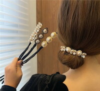 超簡単まとめ髪!! おしゃれ アイテム ラクチン ヘアスタイル ヘアアクセサリー シンプル ヘアアレンジ アクセント 大人 可愛い パーティー 結婚式 デート プレゼント ホワイト パール フラワー 20代 30代 40代