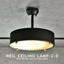 LEDシーリングライト NEIL CEILING LAMP 2.0 ニール シーリングランプ ブラック LED内蔵 リモコン 照明 リビング ダイニング 寝室 6畳 8畳 10畳 12畳 調光 調色 インダストリアル モダン アクリル スチール 真鍮 おしゃれ デザイン ライト 照明 HERMOSA ハモサ (CP4(PX10