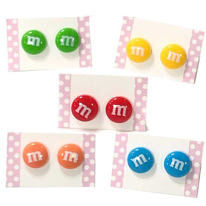 楽天Market Basket【クリックポスト対応 送料無料】単品1色 ピアス1 m&m's アクセサリー プチプラ ピアス お菓子 チョコレート m&m's グッズ エムアンドエムズ