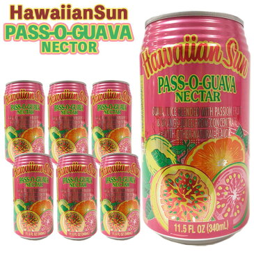 ハワイアンサン HawaiianSun （340ml×6本入） メイドインハワイ パスオグァバネクター グァバジュース グァバ トロピカル トロピカルフルーツ ハワイアンドリンク ドリンク 少量 セット 果汁入り 保存料不使用 香料不使用 合成着色料不使用 送料込み