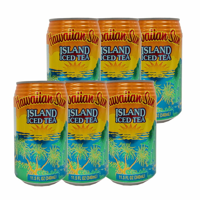 【送料無料 6本 セット】ハワイアンサン アイランド アイスティー HawaiianSun （340ml×6本入） メイドインハワイ ハワイアンドリンク ドリンク 少量 セット レモン風味 紅茶 輸入 ストック ばらまき ギフト プレゼント【賞味期限2024年6月15日】