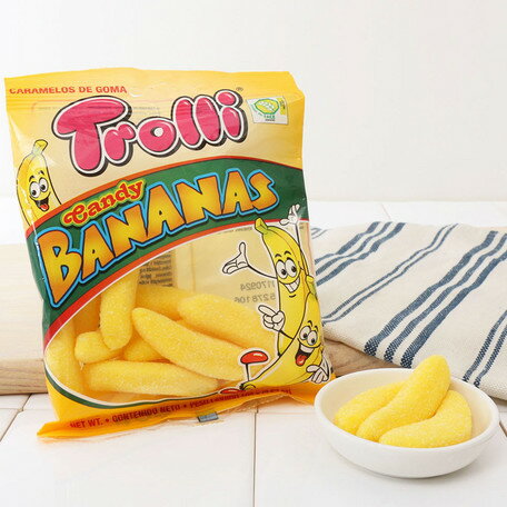 【送料込無料 12袋】グミ トローリ Trolli キャンディバナナ 12 袋セット (100g ) グミキャンディ 子供向けおやつ お菓子 海外グミ バナナ味 送料無料 買いまわり グミマニア 誕生日 卒園 卒業 入学 入園 バレンタイン ホワイトデー ハロウィン クリスマス ばらまき ギフト