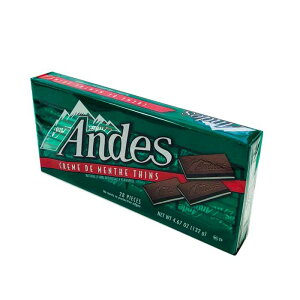【送料無料1箱お試し】クリックポスト対応　ミントチョコ 【Andes】 アンデス アンデスクリームミントシン (132g)