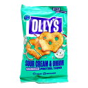 送料無料OLLY's サワークリーム ＆ オニオン 35g ×4袋 プレッツェル スナック 植物由来 買いまわり ポイント消化 おつまみ