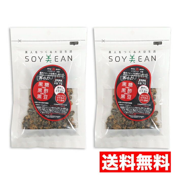 ソイビーン 茶菓子 黒糖 黒酢 黒豆 soy美ean （68g） ソイビーン大豆 美容お菓子 美人を作る ダイエットサポート 大豆 お菓子 麗人豆本舗 宮本邦製菓 食物繊維 鉄分 カルシウム