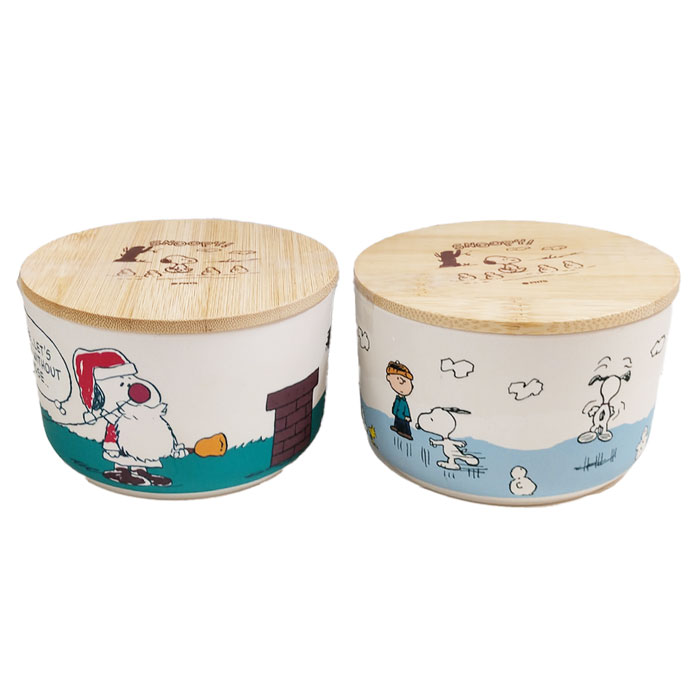 【送料無料 バンブーコンテナ 選べる個数】スヌーピー クリスマス バンブー コンテナ お菓子 プレゼント クリスマス 18gのサムネイル