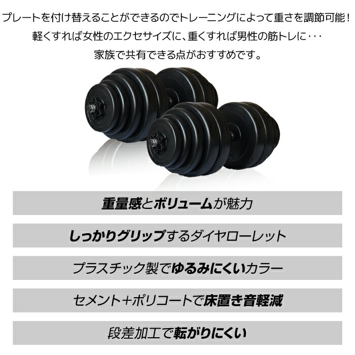 ◆08/09 10時まで 9780円◆ ダンベル 30kg 2個セット シャフト グリップ 滑り止め加工 重さ調節可能 筋トレ トレーニング バーベル 鉄アレイ 重り ケトルベル 筋トレグッズ 筋トレ ezバー通販格安セール情報 楽天 通販