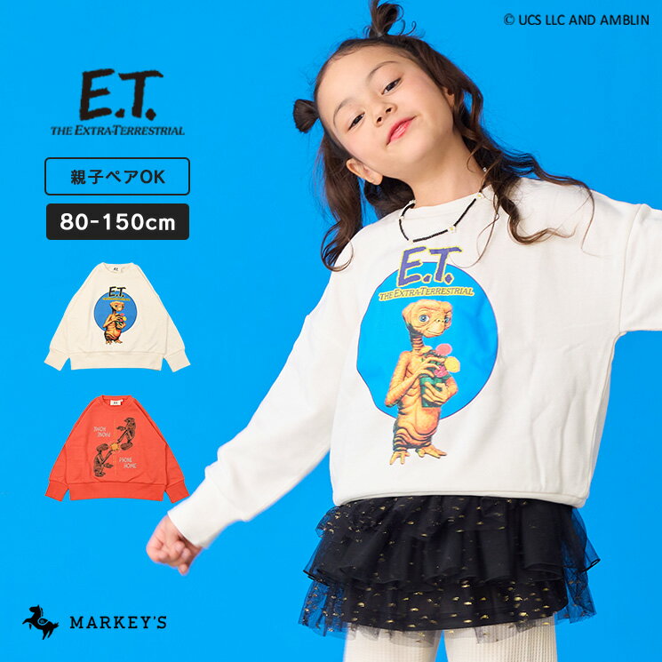 【5日限定10％OFFクーポン対象】【親子お揃い】【別注】E.T. トレーナー（80〜150cm） マーキーズ E.T. 子供服 キッズ ベビー 男の子 女の子 トップス 長袖 トレーナー スウェット リンクコーデ 2024AWのサムネイル
