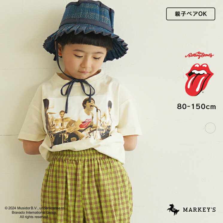 【親子お揃い】【別注】ROLLING STONES Tee（80～150cm） ザローリングストーンズ マーキーズ 子供服 キッズ ベビー 男の子 女の子 トップス 半袖 2024SS 【メール便対象】