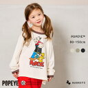 POPEYE プリントリンガーロンT ポパイ マーキーズ 子供服 キッズ ベビー 男の子 女の子 トップス 長袖 2024SS