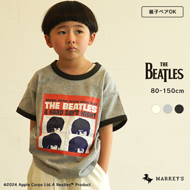 【親子お揃い】【別注】THE BEATLES Tシャツ（80～150cm） ビートルズ マーキーズ 子供服 キッズ ベビー 男の子 女の子 トップス 半袖 2024SS 【メール便対象】