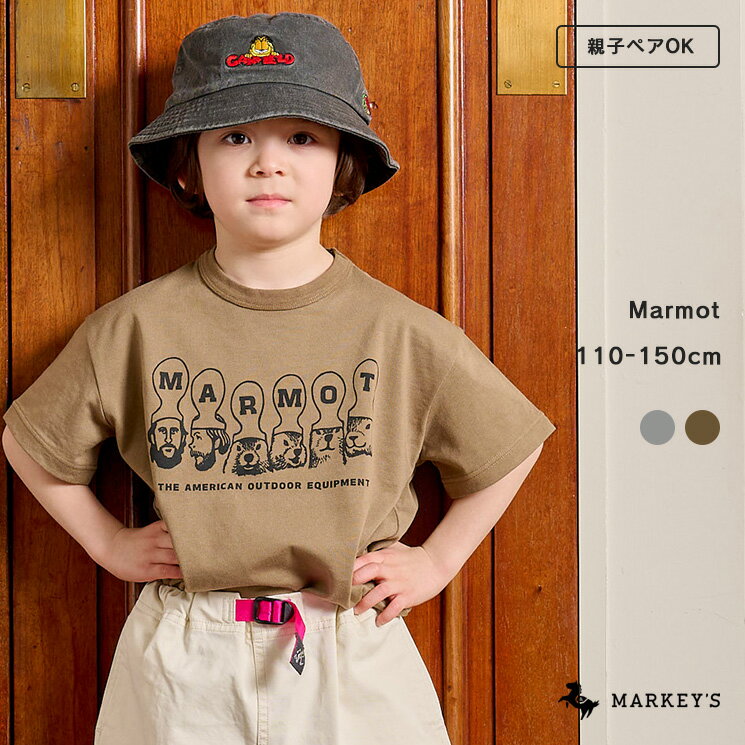 【別注】MARKEY’S×Marmot グラフィックT（110～150cm） マーモット マーキーズ 子供服 キッズ ベビー 男の子 女の子 トップス 半袖 2024SS 【メール便対象】のサムネイル