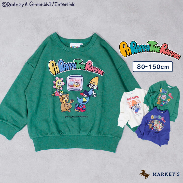【別注】パラッパラッパー プリントトレーナー 子供服 キッズ ベビー 男の子 女の子 トップス 長袖 スウェット 2025AWのサムネイル