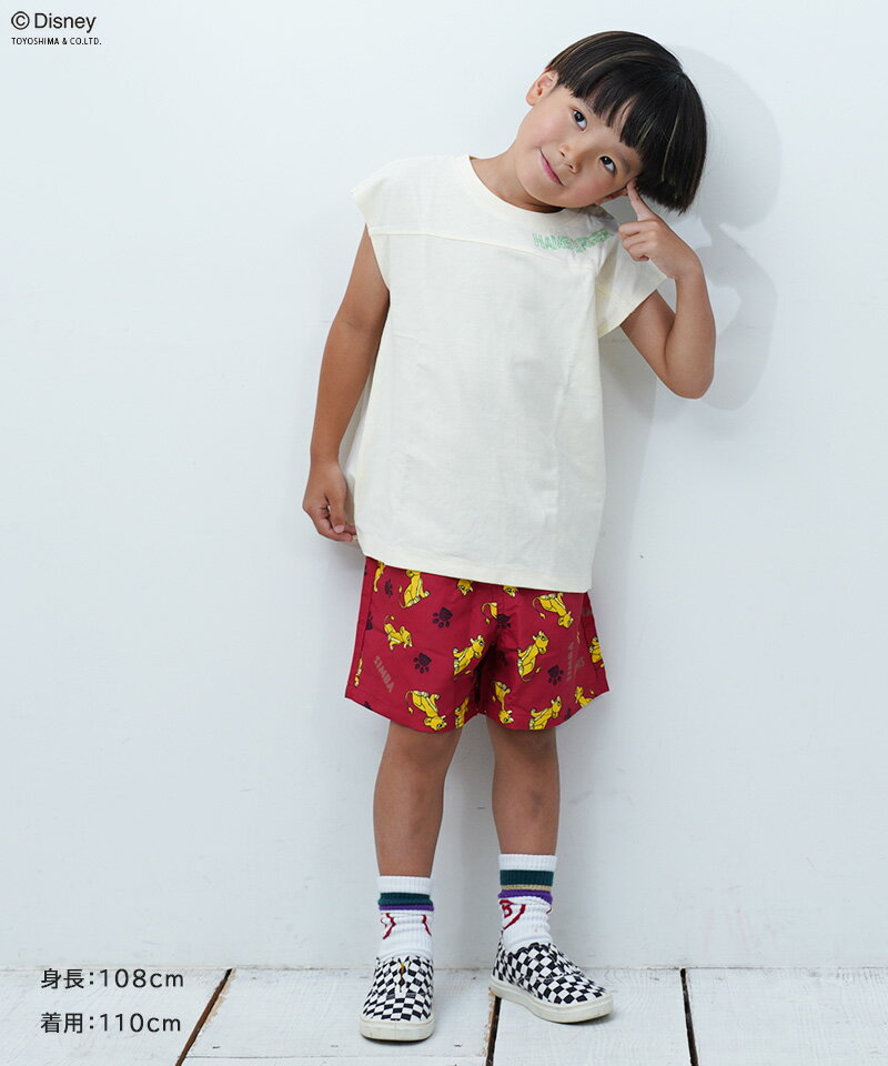 【SALE／20%OFF】【別注】ディズニー総柄プリントハーフパンツマーキーズ 子供服 キッズ ベビー 男の子 女の子 ボトムス ショートパンツ 2025SS【メール便対象／日時指定不可】 2