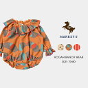 パイルビッグフリルナガソデボディシャツ HOGAN RANCH WEAR ホーガンランチウェア MARKEY'S マーキーズ 70cm 80cm 子供服 ベビー服 女の子 お揃い ロンパース 長袖