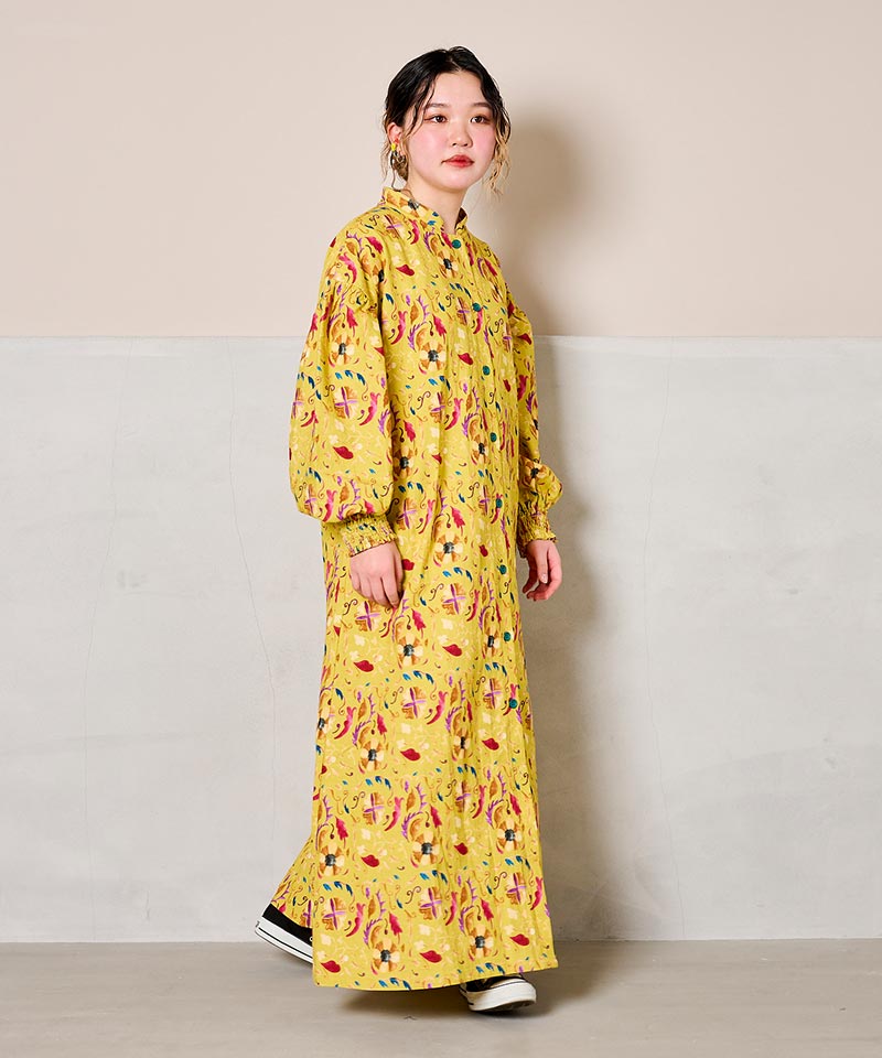 【SALE／30%OFF】【親子お揃い】 マオカラーワンピース （160cm） マーキーズ 子供服 キッズ ベビー 女の子 大人 レディース ワンピース 長袖 2024SS 3