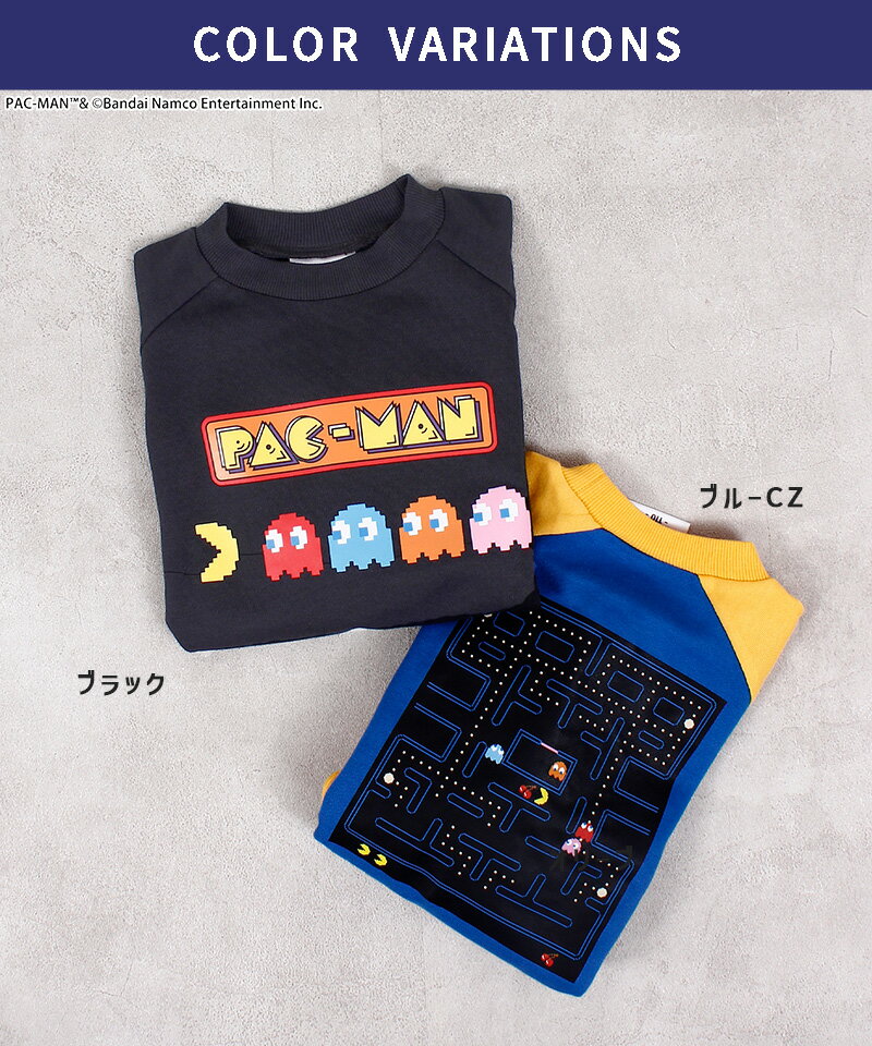 【別注】PAC-MAN GAME プリントトレーナー マーキーズ 子供服 キッズ ベビー 男の子 女の子 トップス 長袖 スウェット ゲーム 2025AW