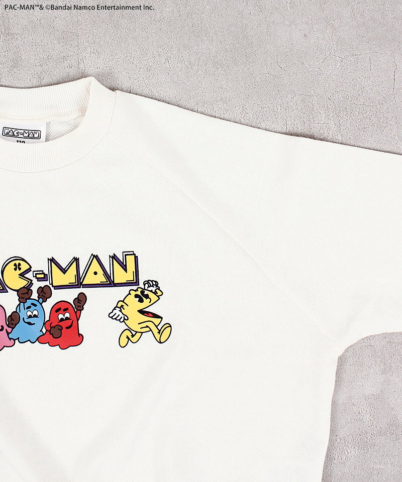 【別注】PAC-MAN レトロプリントトレーナー マーキーズ 子供服 キッズ ベビー 男の子 女の子 トップス 長袖 スウェット ゲーム 2025AW