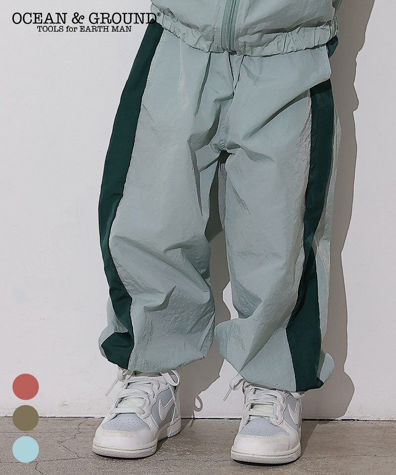 Rakuten - 【SALE／30%OFF】ナイロンラインパンツ　オーシャンアンドグラウンド 子供服 キッズ ベビー 男の子 女の子 ボトムス ロングパンツ フルレングス 2026SS