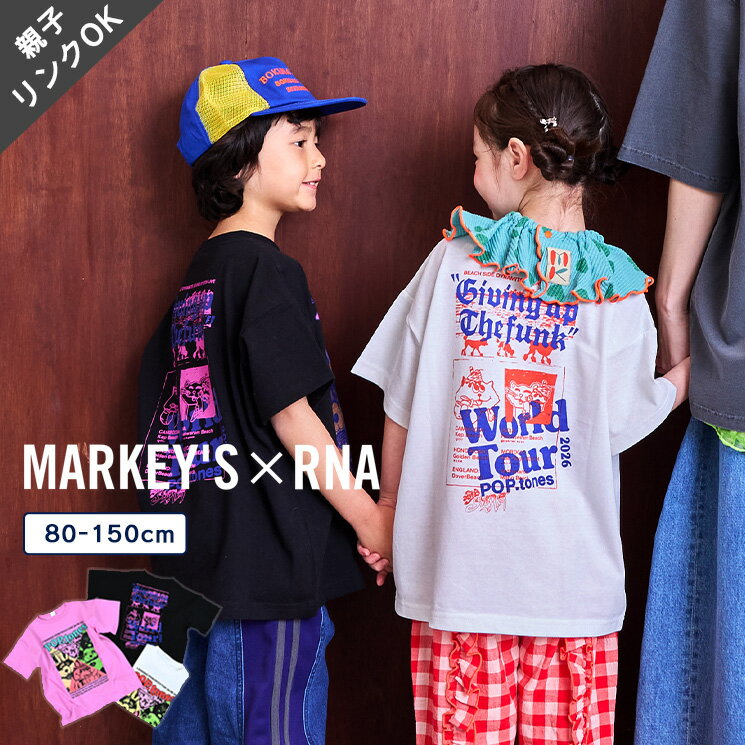 Rakuten - 【SALE／30%OFF】【親子お揃い】【別注】RNA×MARKEY'S Tee（80〜150cm） 子供服 男の子 女の子 ベビー 半袖T Tシャツ 2026SS【メール便対象／日時指定不可】