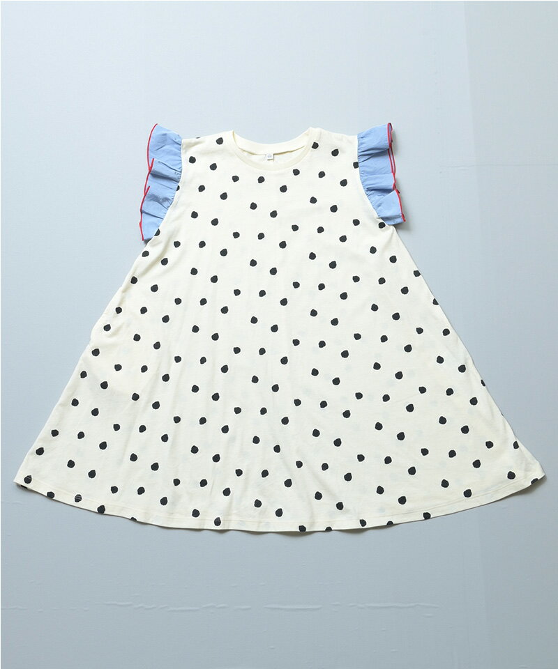 サテンフリルショルダーワンピース 子供服 女の子 ベビー 半袖 ワンピース Tシャツ...