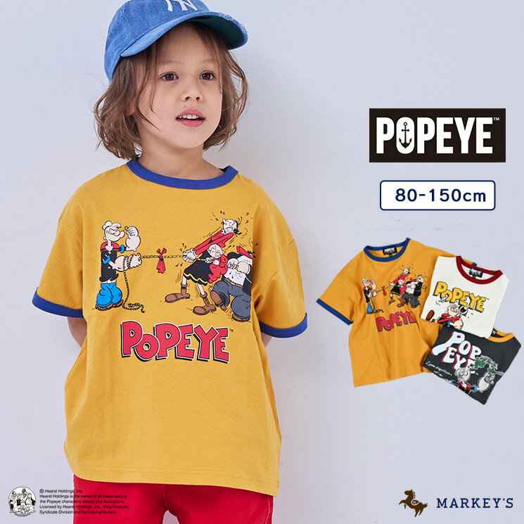 Rakuten - 【別注】POPEYE™ プリントリンガーTee 子供服 男の子 女の子 ベビー 半袖T Tシャツ 2026SS【メール便対象／日時指定不可】