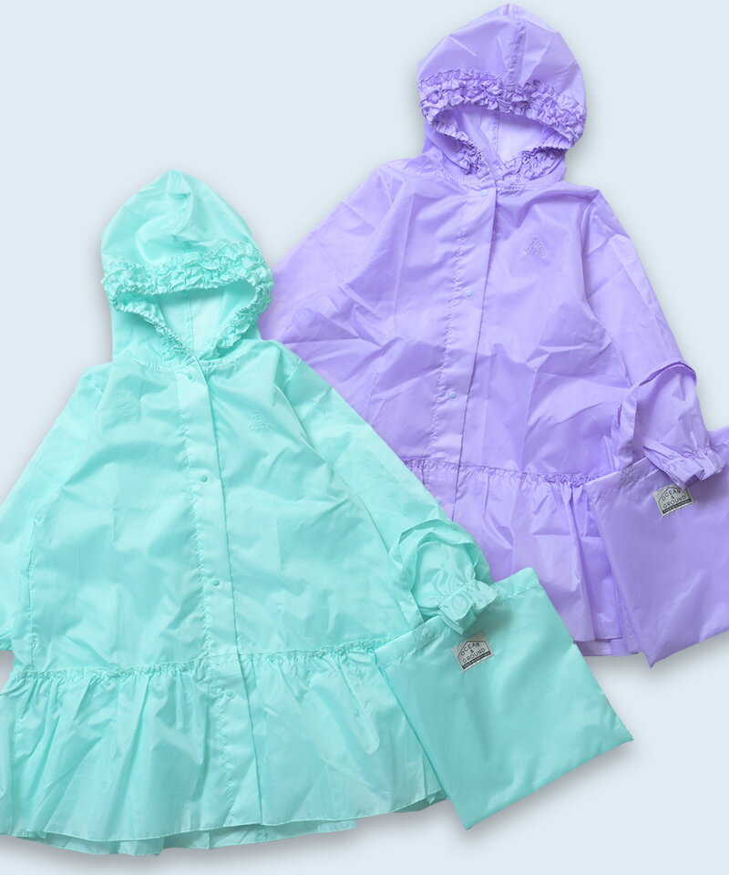 フリルレインコート（XS:90-100/S:100-110/M:110-120/L:120-130） オーシャンアン...