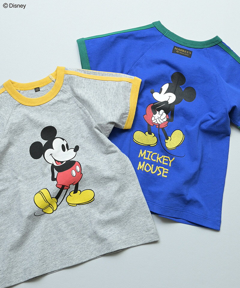 【SALE／40%OFF】【親子お揃い】【別注】ミッキーマウス ラグランラインTシャツ デ...