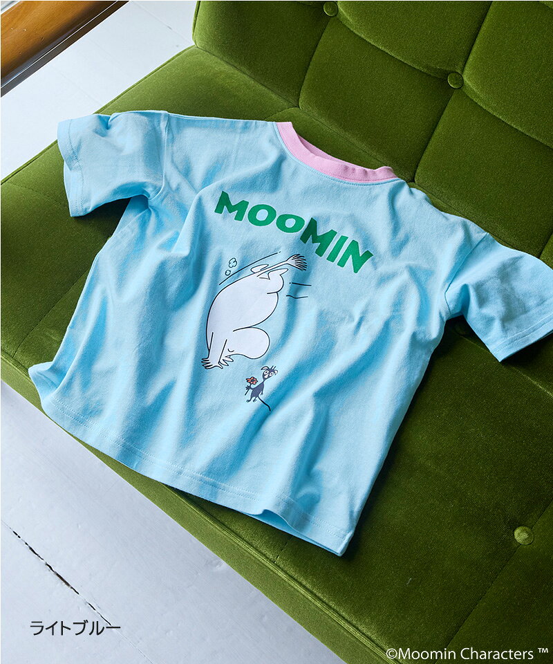 【スーパーセール限定半額】9/11am1:59〆【別注】MOOMIN プリントTee プリントTシャツ 綿100％ キッズ ベビー 子供服 半袖 キャラT ムーミン コラボ 北欧 2026SS【メール便対象／日時指定不可】