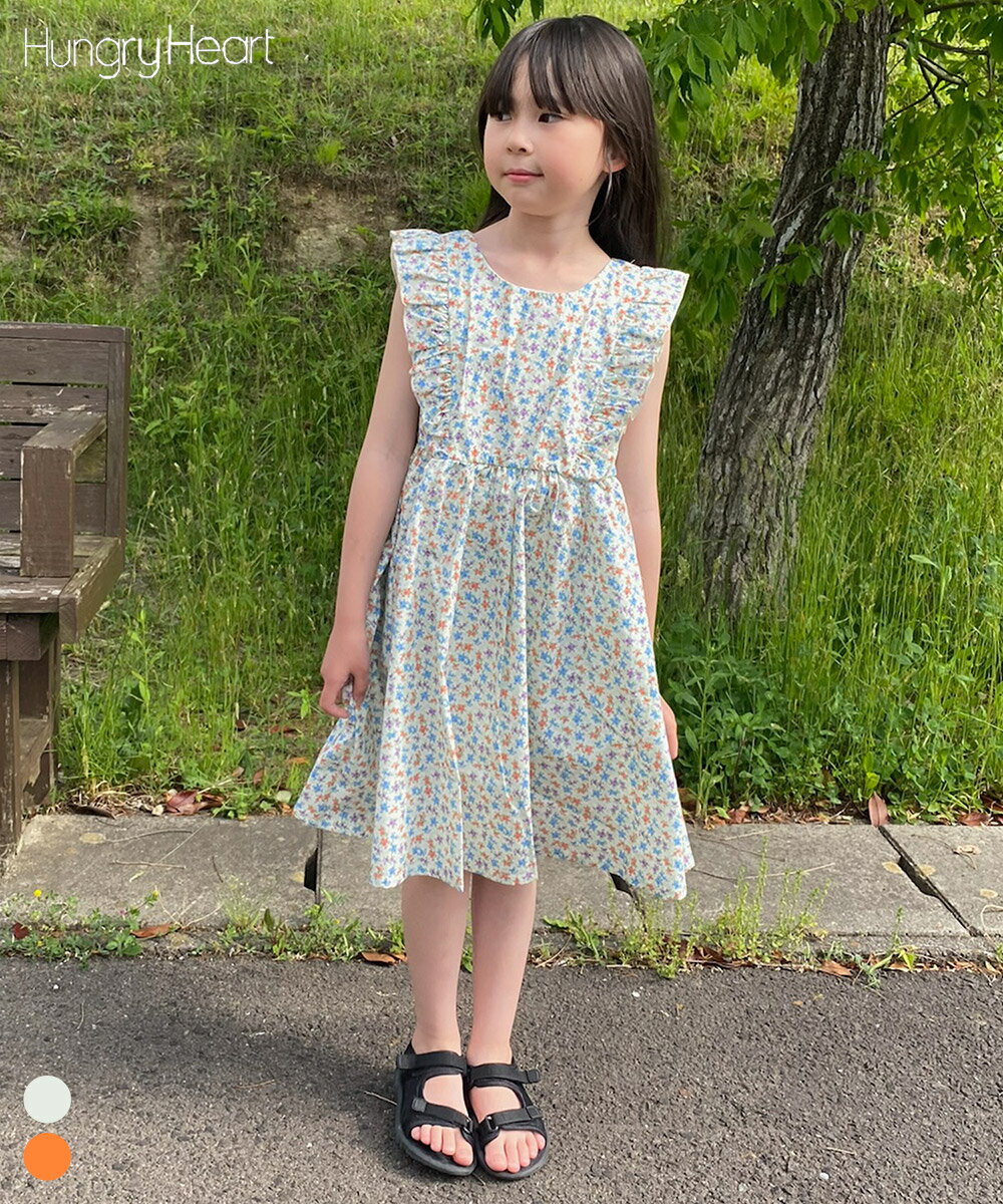 Rakuten - 【SALE／20%OFF】【別注】Hungry Heart 花柄ワンピース 子供服 女の子 ベビー ノースリーブ ワンピース 2026SS