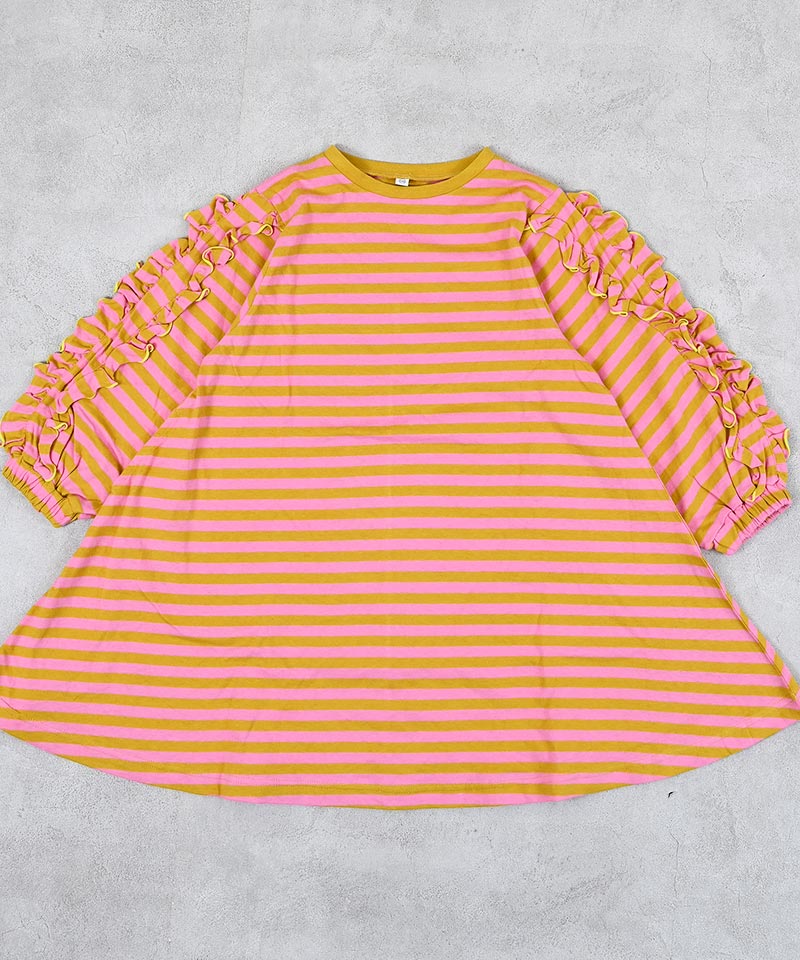 【SALE／43%OFF】フリルスリーブボーダーワンピース（80〜150cm） 子供服 女の子 ...
