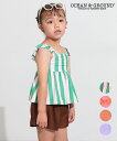 【SALE/30%OFF】フリルショルダーセットアップ水着オーシャンアンドグラウンド 子供服 キッズ ベビー 女の子 水着 スイムウェア 総柄 無地 2025S...